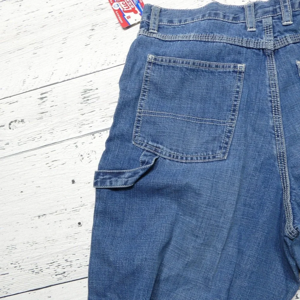 Vintage Lucky Brand Dungarees Jeans Womens 20 Blue Denim Relaxed Straight - Picture 16 of 16